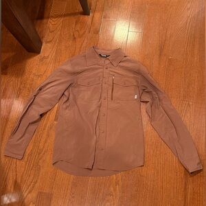 Outdoor Research lightweight stretch button down travel shirt - Rust Brown